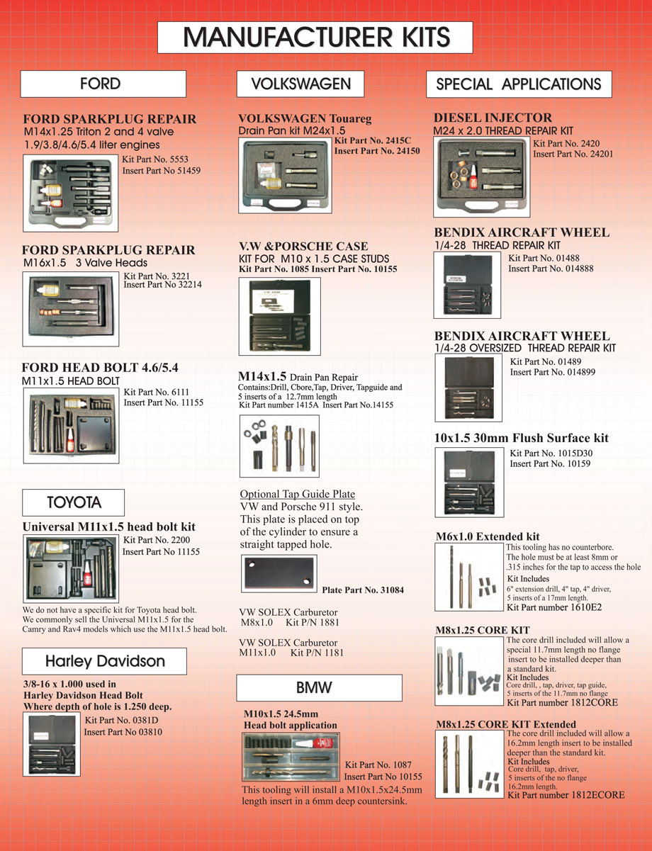 Manufacturer Kits - Ford, Volkswagen, and Special Applications